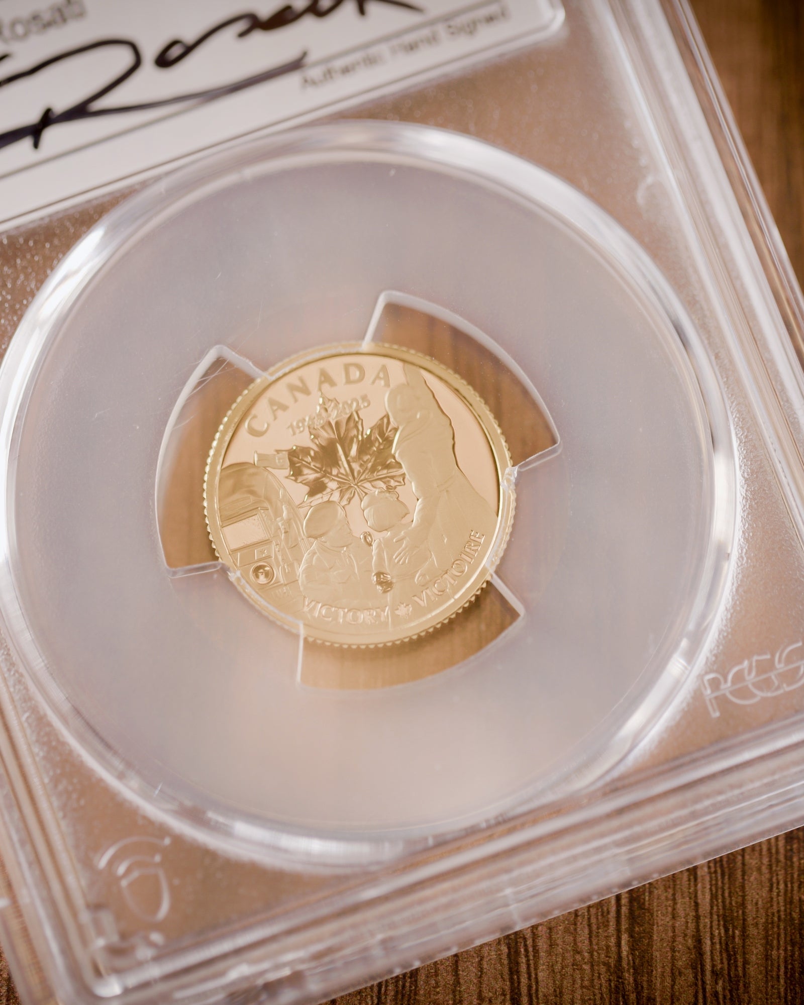 2025 $100 Gold Canada End of WWII in Europe 80th Anniversary | First Day of Issue PR70 Deep Cameo | Steven Rosati Autograph