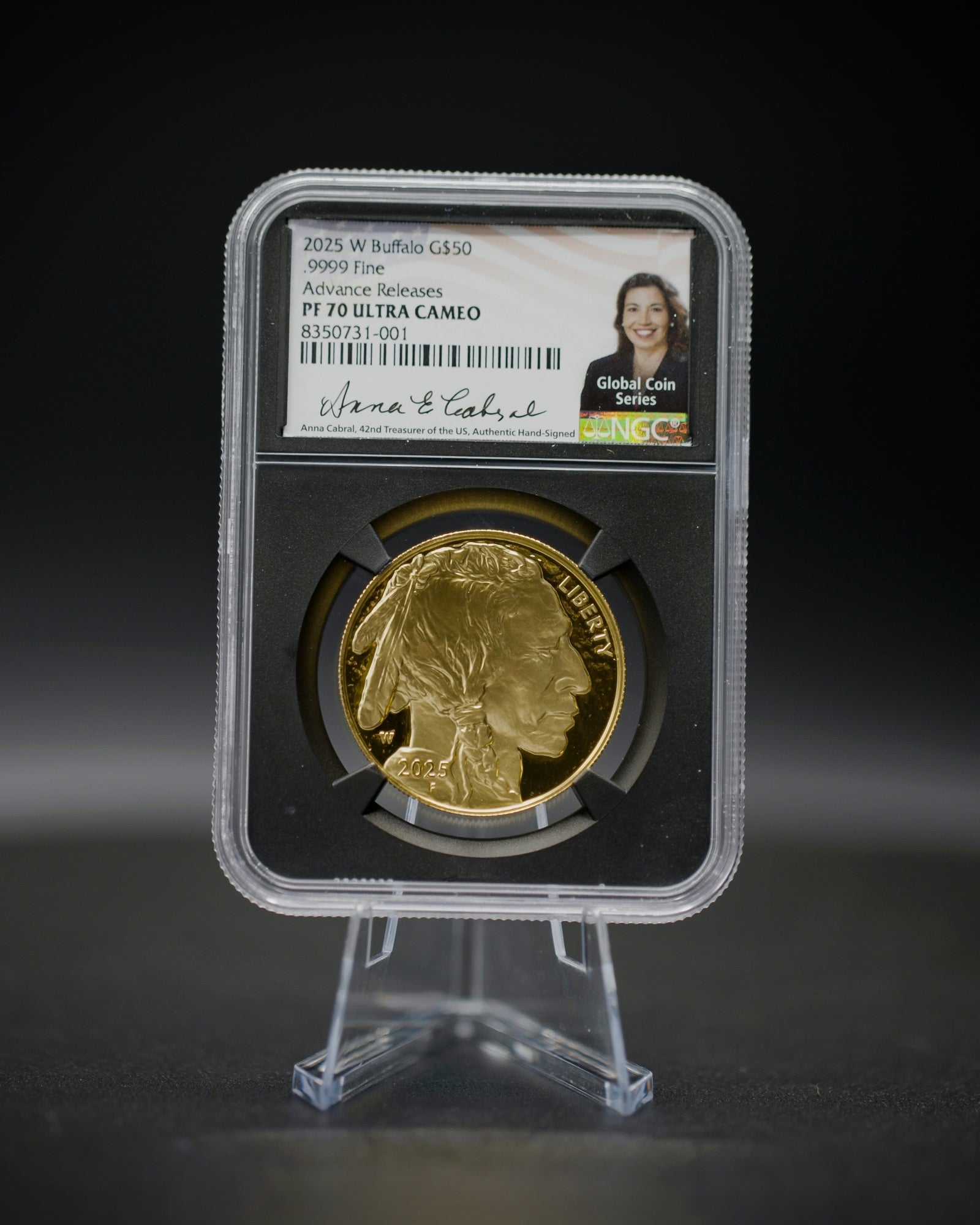 2025 W 1 oz Gold Buffalo | Advanced Releases PF70 | Anna Cabral Autographed