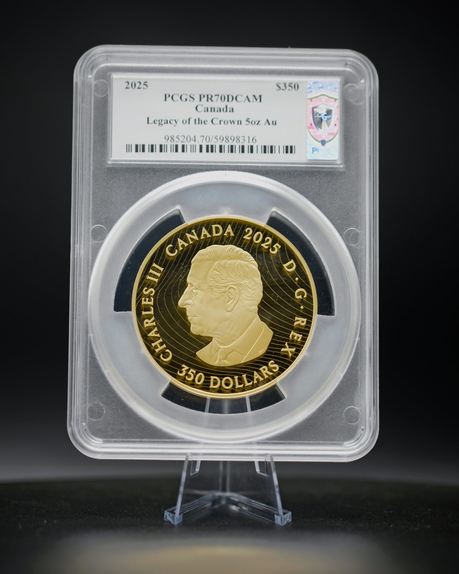 2025 5 oz Canada Gold Legacy of the Crown | PR70 Deep Cameo | Steven Rosati Autographed