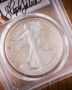 2025 W $1 Silver Eagle | Congratulations Set First Day of Issue PCGS PF70 Deep Cameo | Stephanie Sabin Autographed