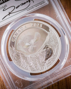 2025 $20 Canada Moon Sky Raven | First Day of Issue PR70 Deep Cameo | Steven Rosati Autographed