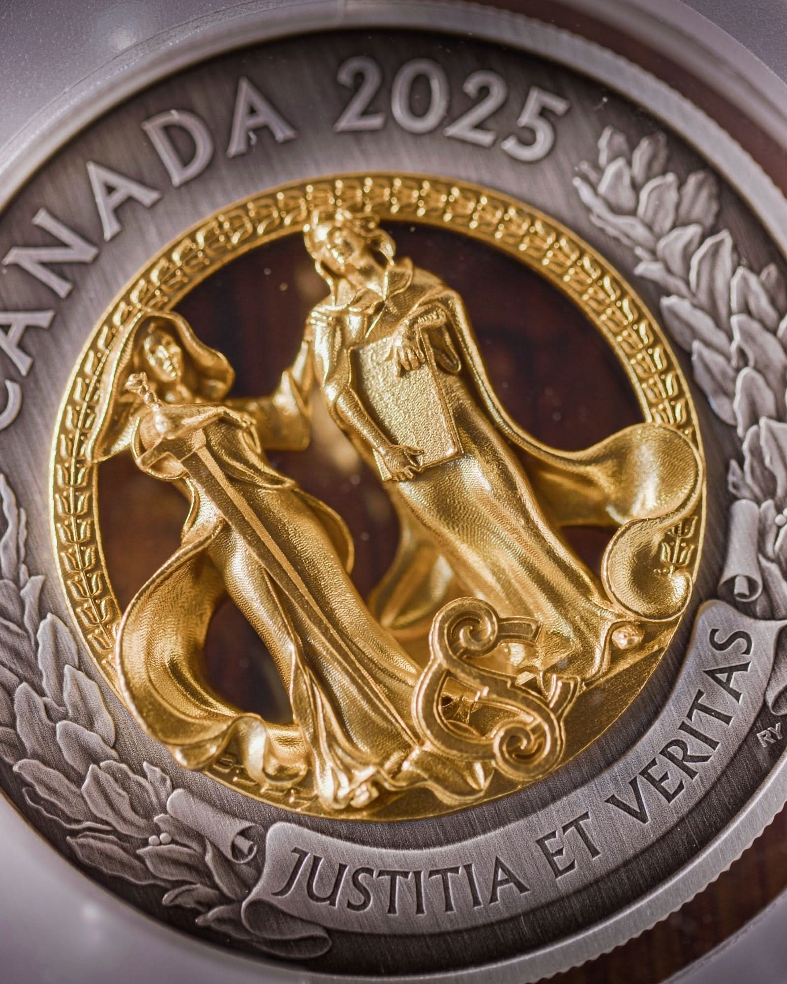 2025 5 oz $50 Canada Allegories of Justice and Truth |  First Day of Issue PCGS PR70 Deep Cameo | Steven Rosati Autographed