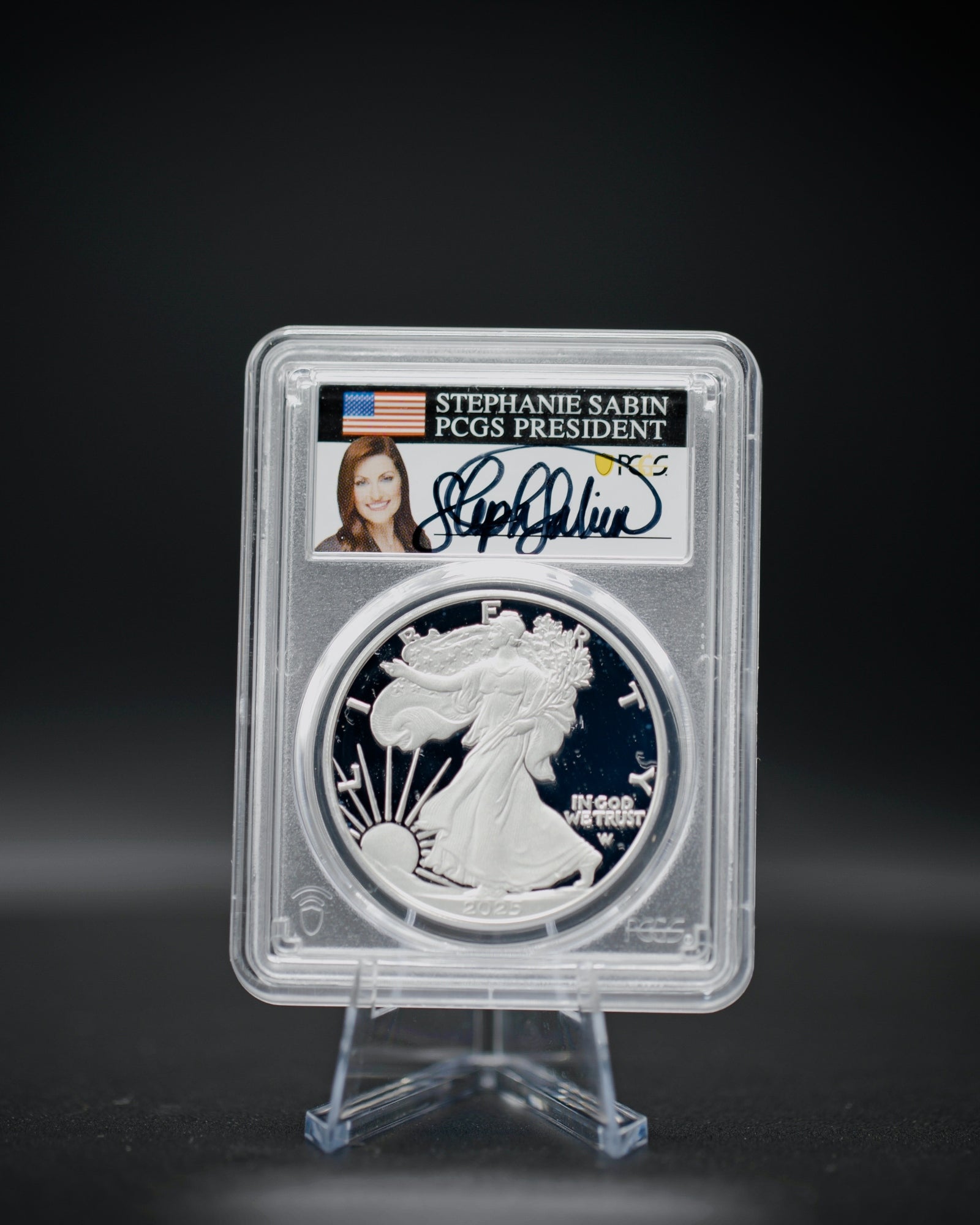 2025 W $1 Silver Eagle | Congratulations Set First Day of Issue PCGS PF70 Deep Cameo | Stephanie Sabin Autographed