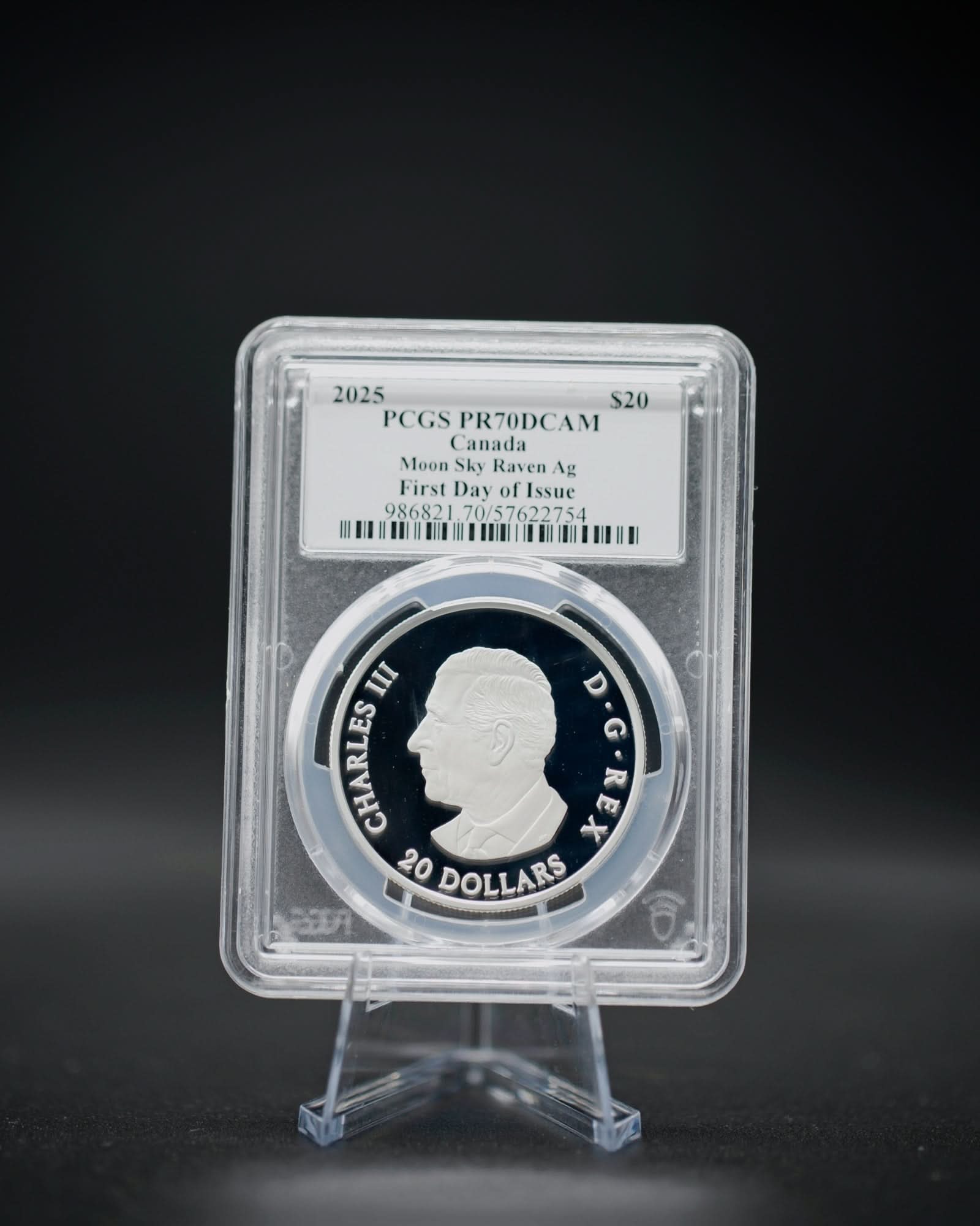 2025 $20 Canada Moon Sky Raven | First Day of Issue PR70 Deep Cameo | Steven Rosati Autographed
