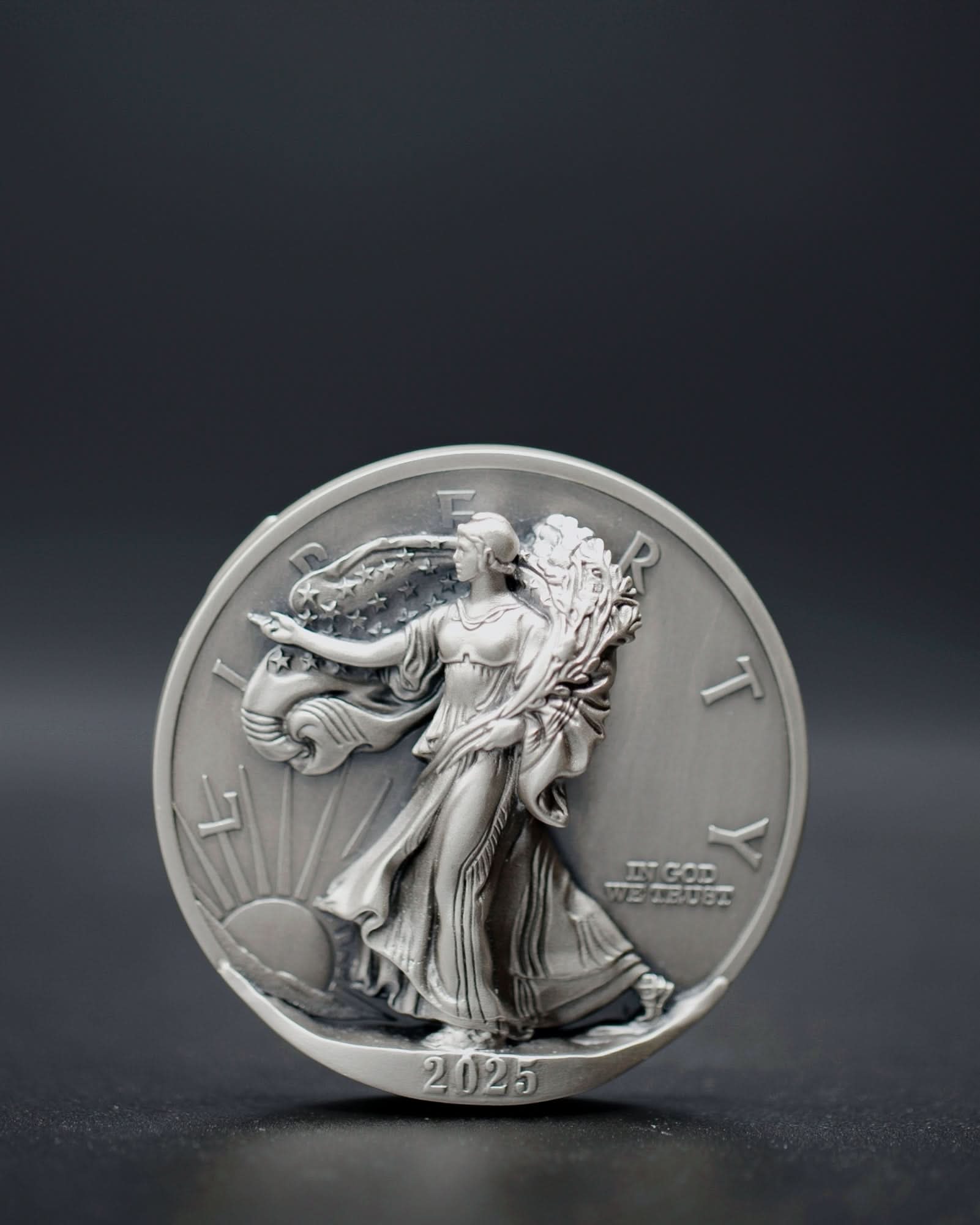 2025 5oz Silver Eagle Type 2 Beyond Relief "Coming to Life" Antique Mint State | Hand-Signed Certificate of Authenticity by Michael Gaudioso