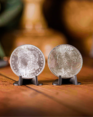 The Last Morgan & The First Peace Dollar Coin Set | 1921 & 1922 Brilliant Uncirculated