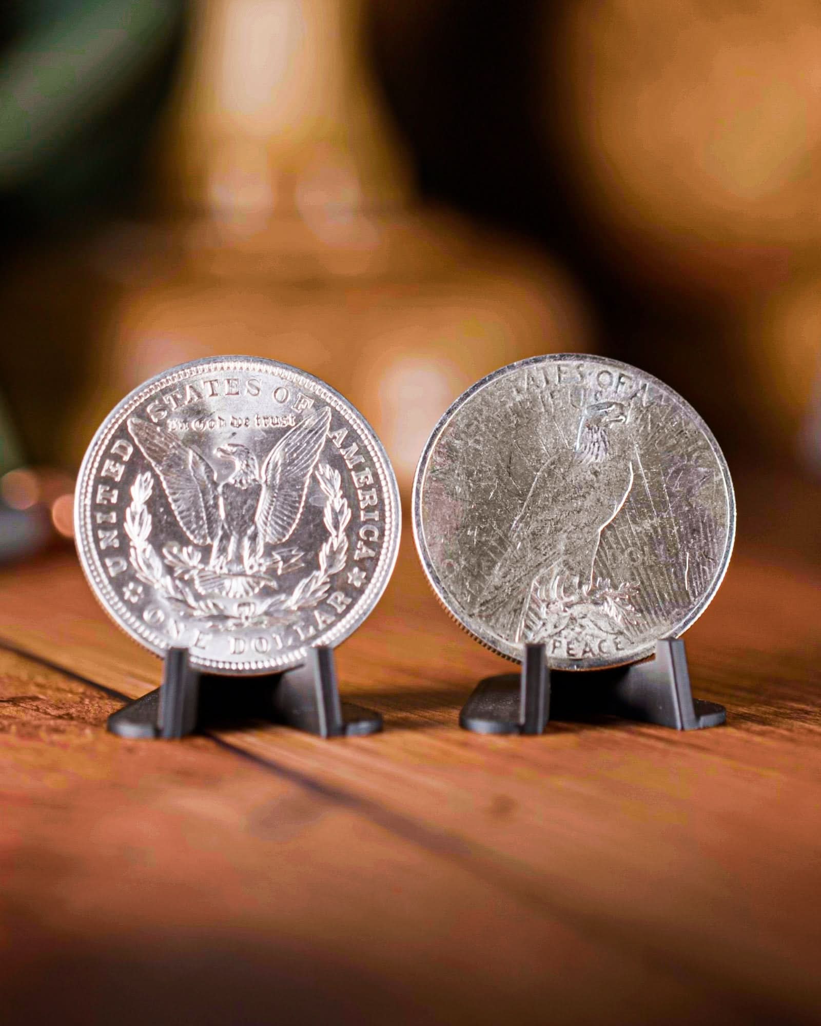 The Last Morgan & The First Peace Dollar Coin Set | 1921 & 1922 Brilliant Uncirculated