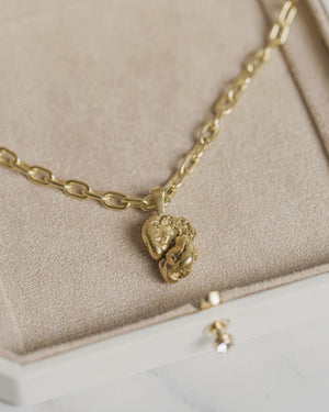 Chasing Mammoths/Schindler Handcrafted Raw Gold Chain | 22" Skinny 1.3