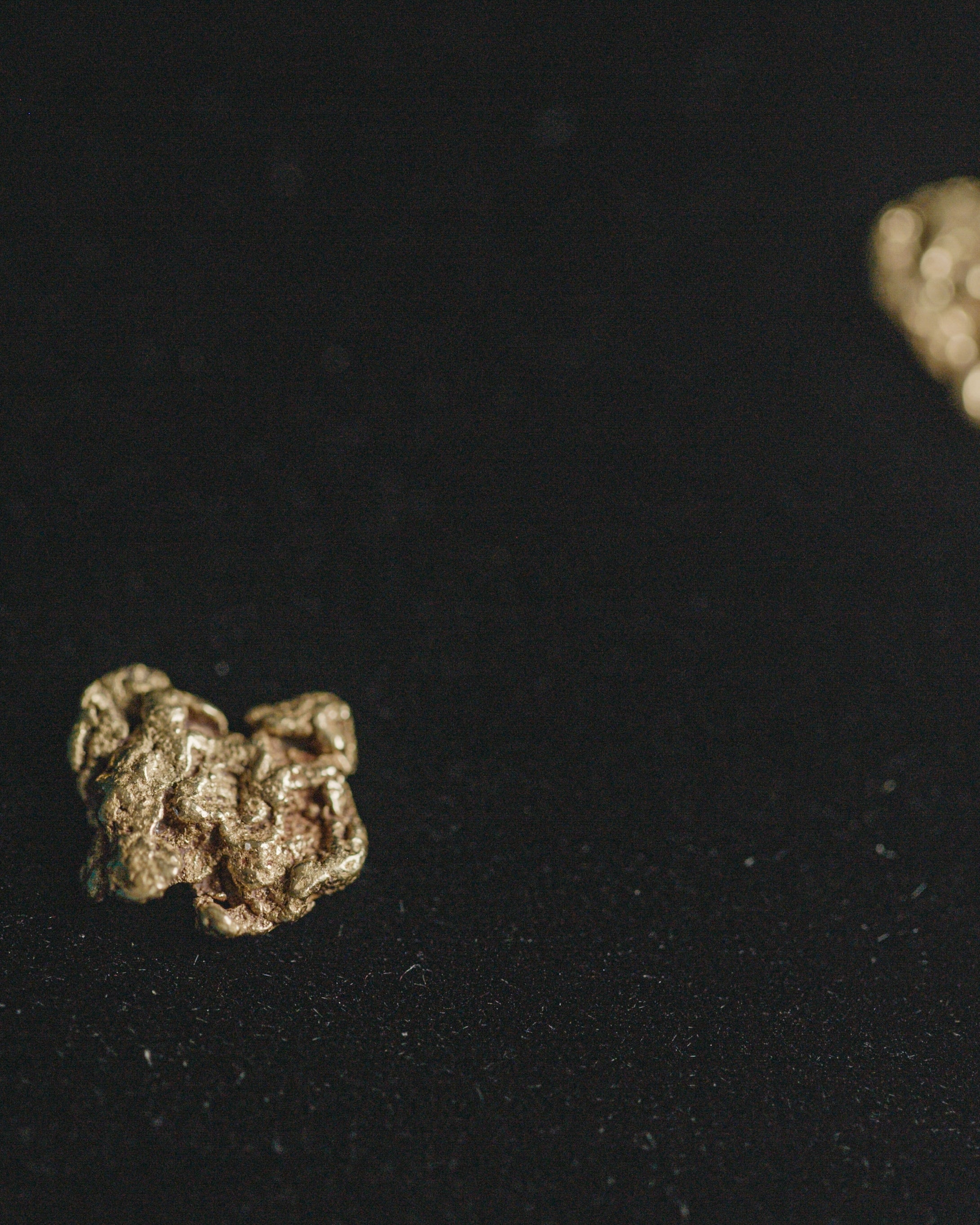 Chasing Mammoths/Schindler Handcrafted Raw Gold Nugget Earrings