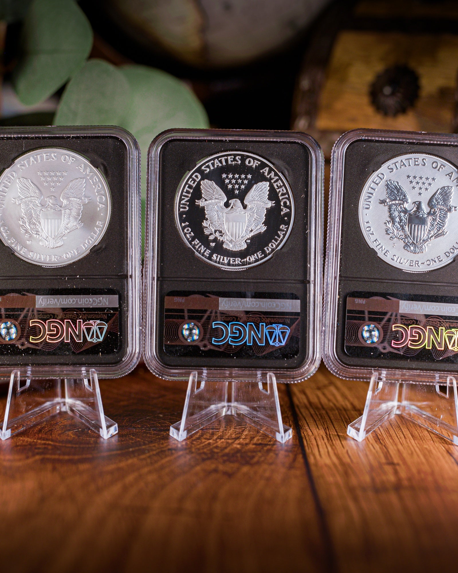 2006 3-Piece Silver Eagle Coin 20th Anniversary Set | NGC Modern Numismatic Masterpieces | Anna Cabral Autographed