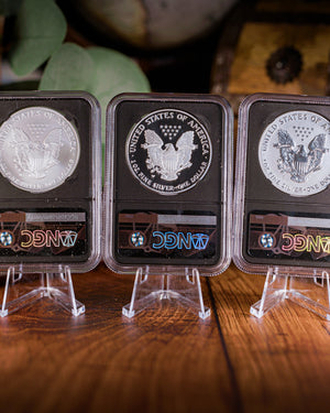 2006 3-Piece Silver Eagle 20th Anniversary Set | NGC Modern Numismatic Masterpieces | Anna Cabral Autographed