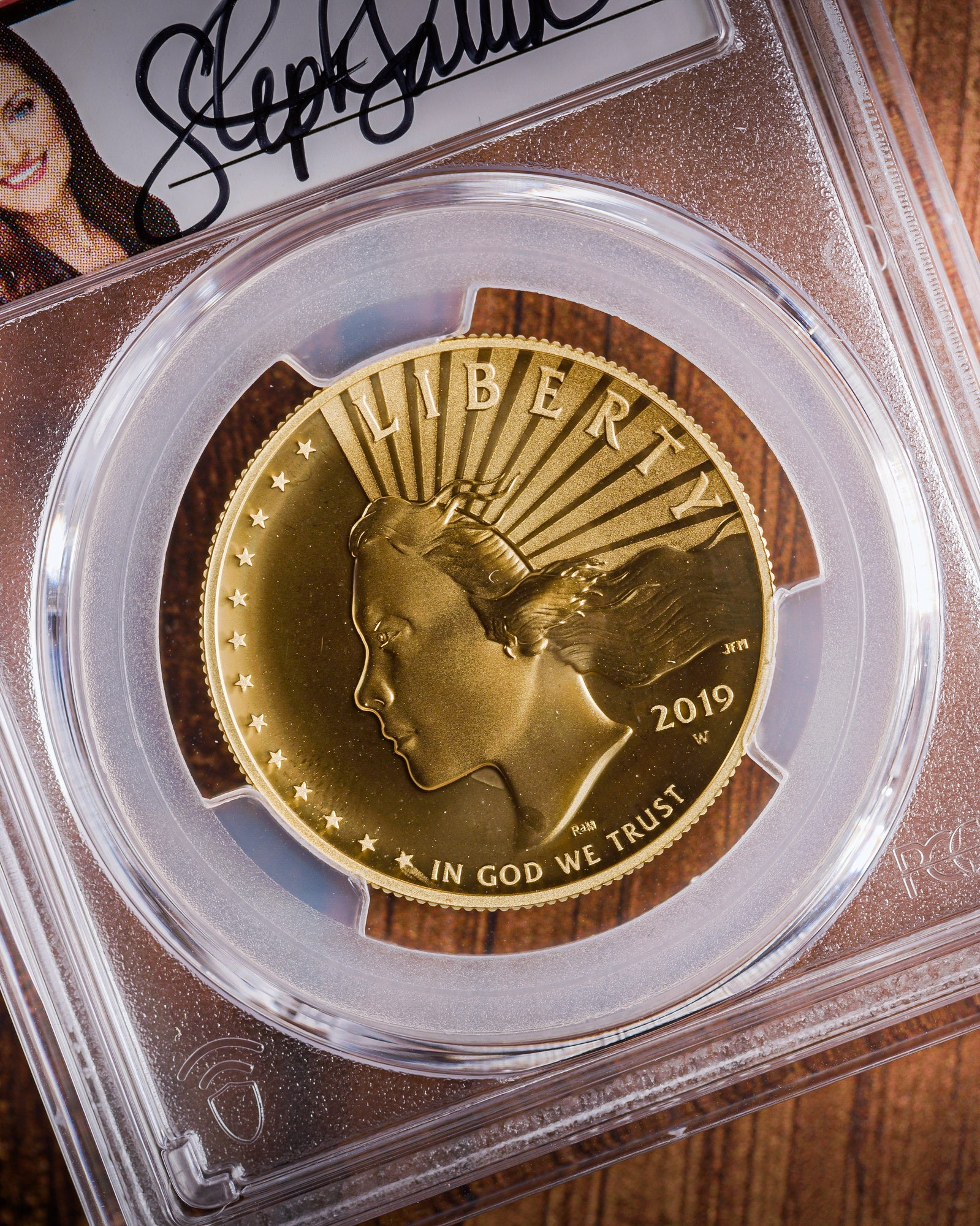 2019-W 1 oz Gold Eagle High Relief Enhanced .9999 Fine | PCGS SP70