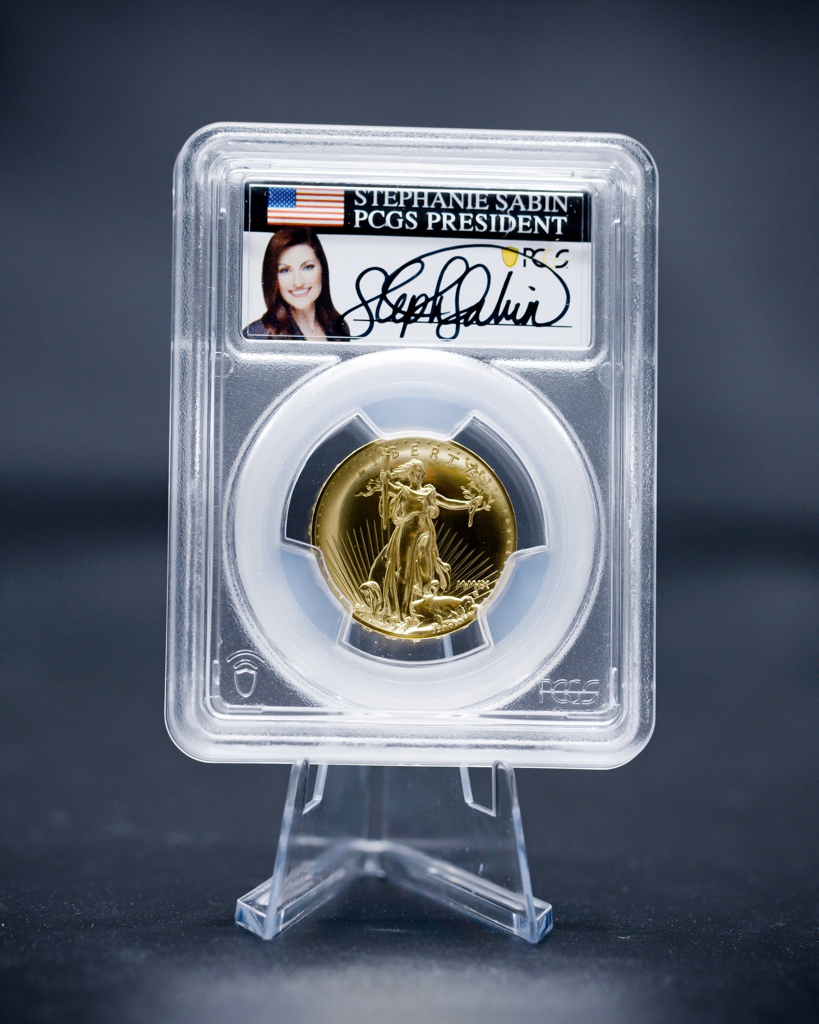 2009 Gold Ultra High Relief | PCGS First Strike Modern Numismatic Masterpieces | Stephanie Sabin Autographed