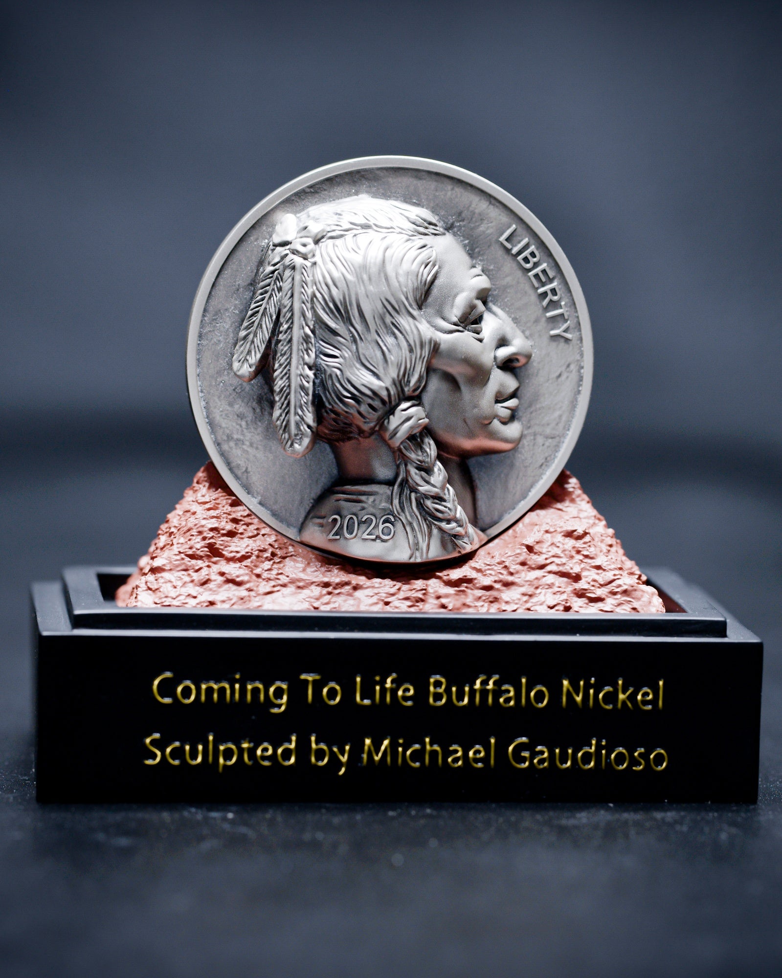 5 oz Coming to Life Buffalo Nickel | Sculptural Art by Michael Gaudioso