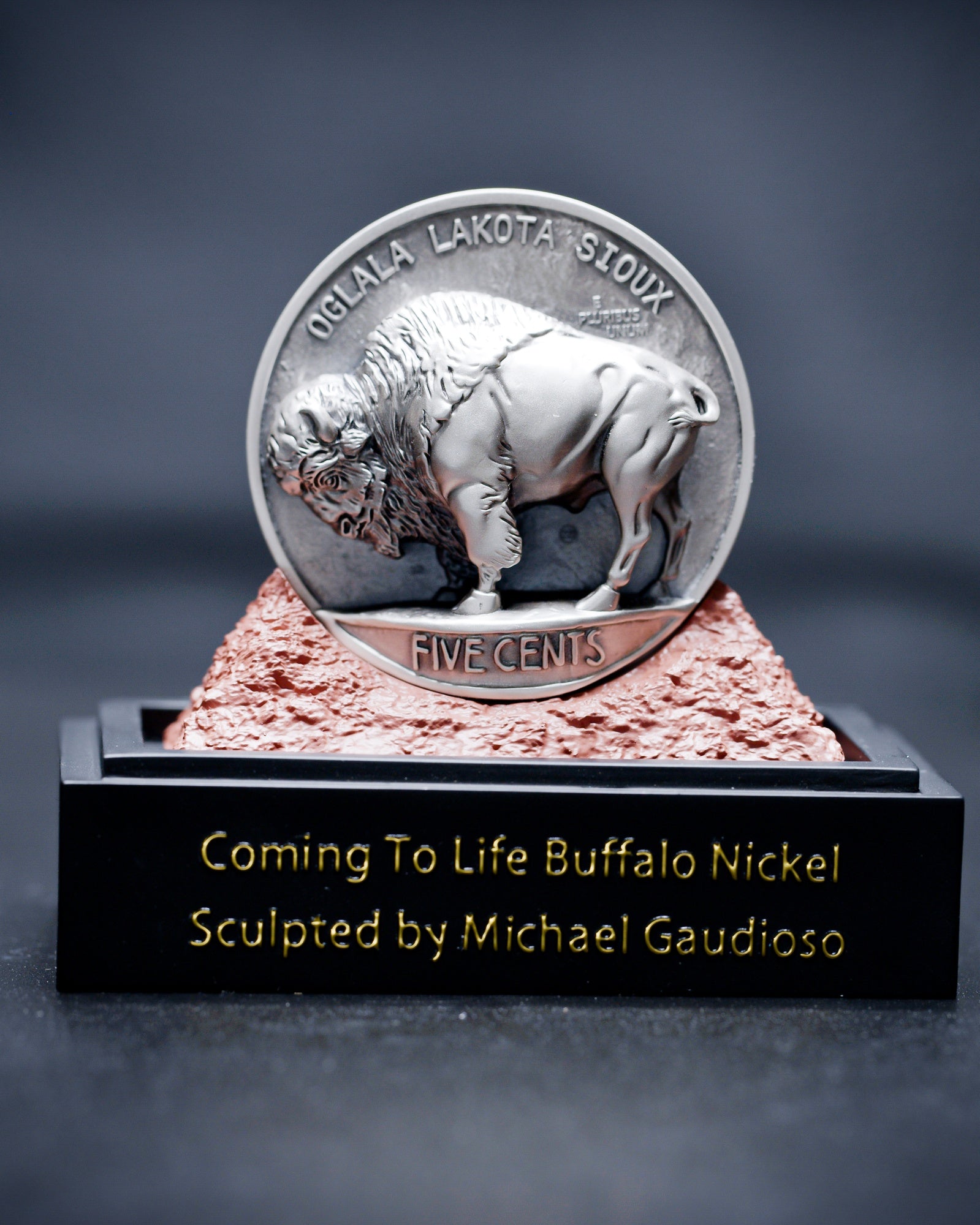 5 oz Coming to Life Buffalo Nickel | Sculptural Art by Michael Gaudioso