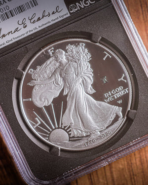 2026-W Silver Eagle Liberty Bell 250 Privy | NGC Advanced Release Modern Numismatic Masterpieces | Anna Cabral Autographed