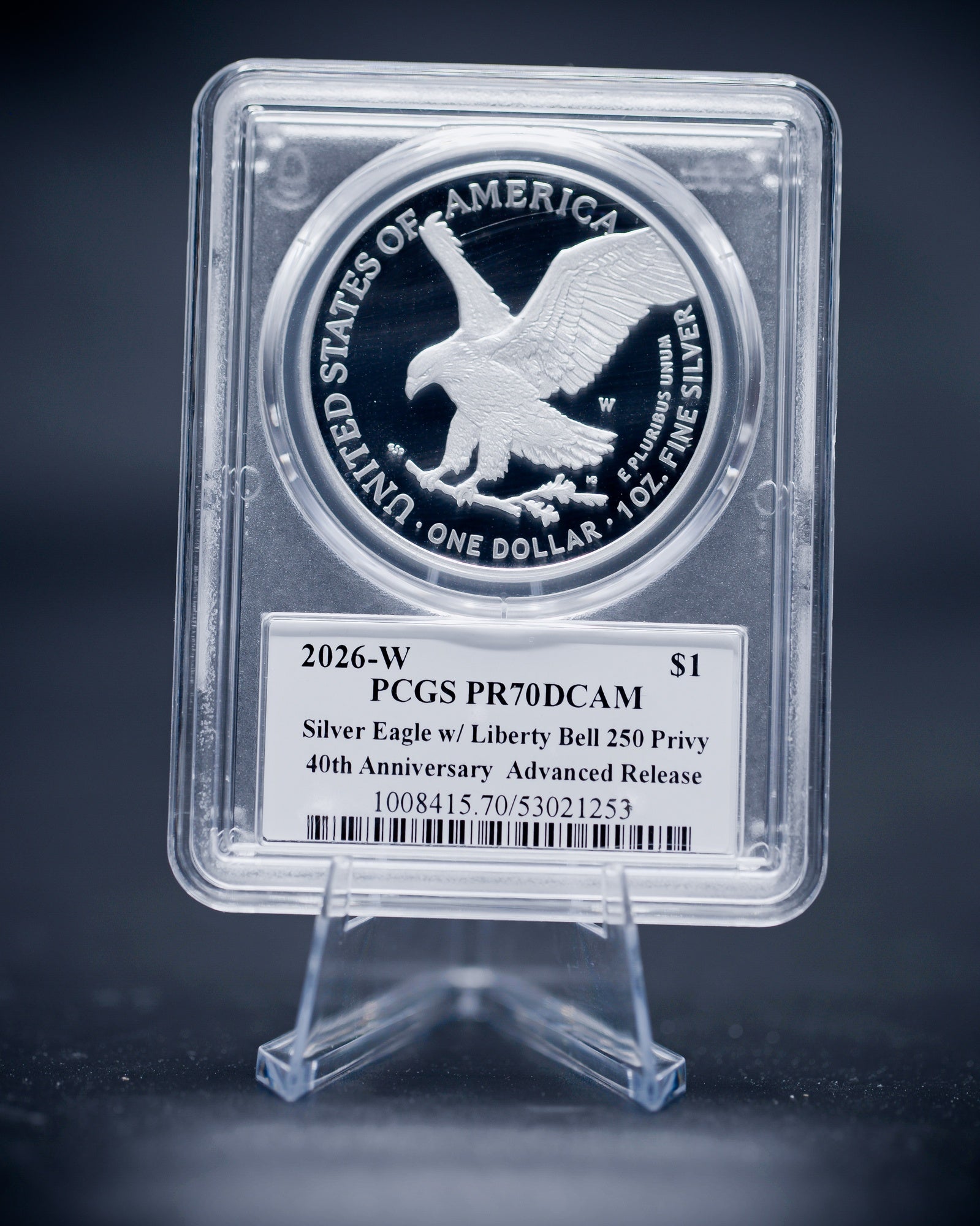 2026-W 1 oz Silver Eagle Coin 250 Privy PR70 Deep Cameo | PCGS Advanced Release | Stephanie Sabin Autograph