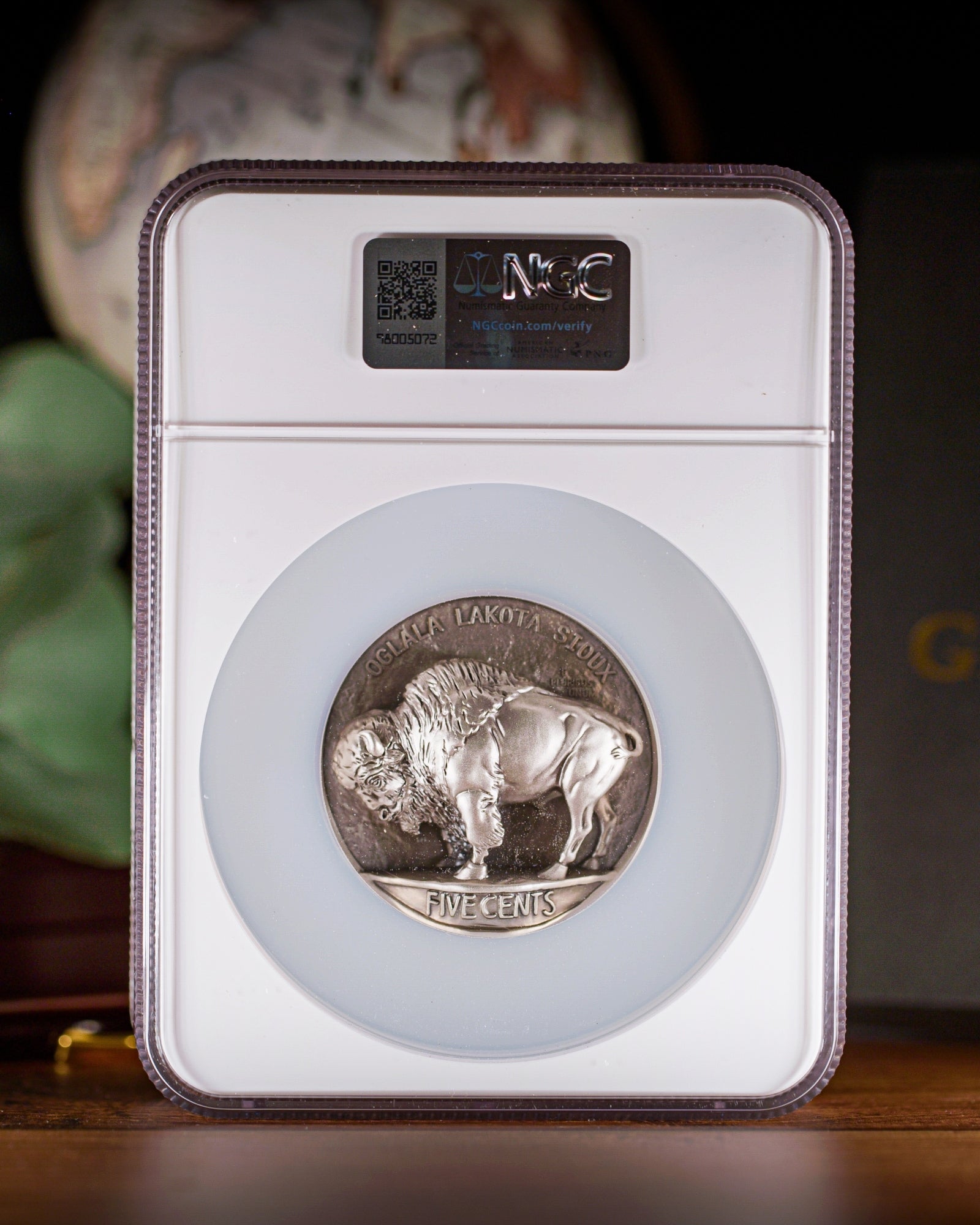2026 5 oz Beyond Relief Silver Buffalo Nickel | NGC Advanced Release Antiqued MS70 | Sculptural Art by Michael Gaudioso | Anna Escobedo Cabral Autographed