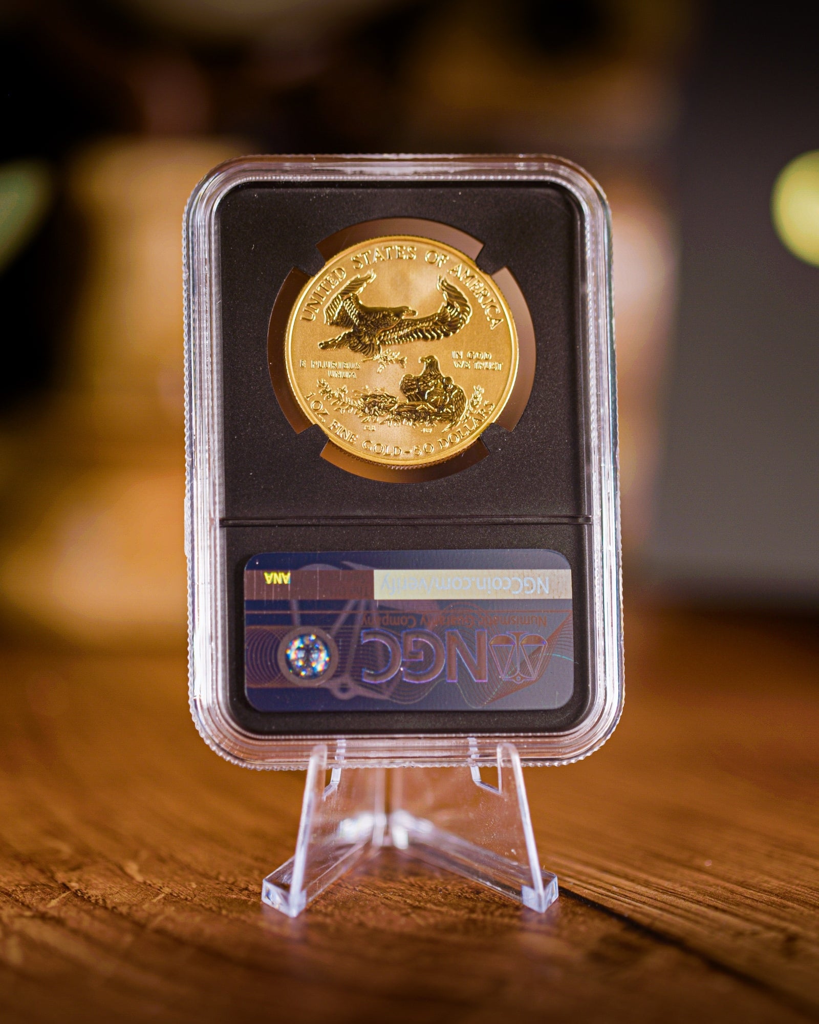 2006 "W" $50 Reverse Proof Gold Eagle | NGC "Modern Numismatic Masterpieces" PF70 | Anna Cabral Autographed