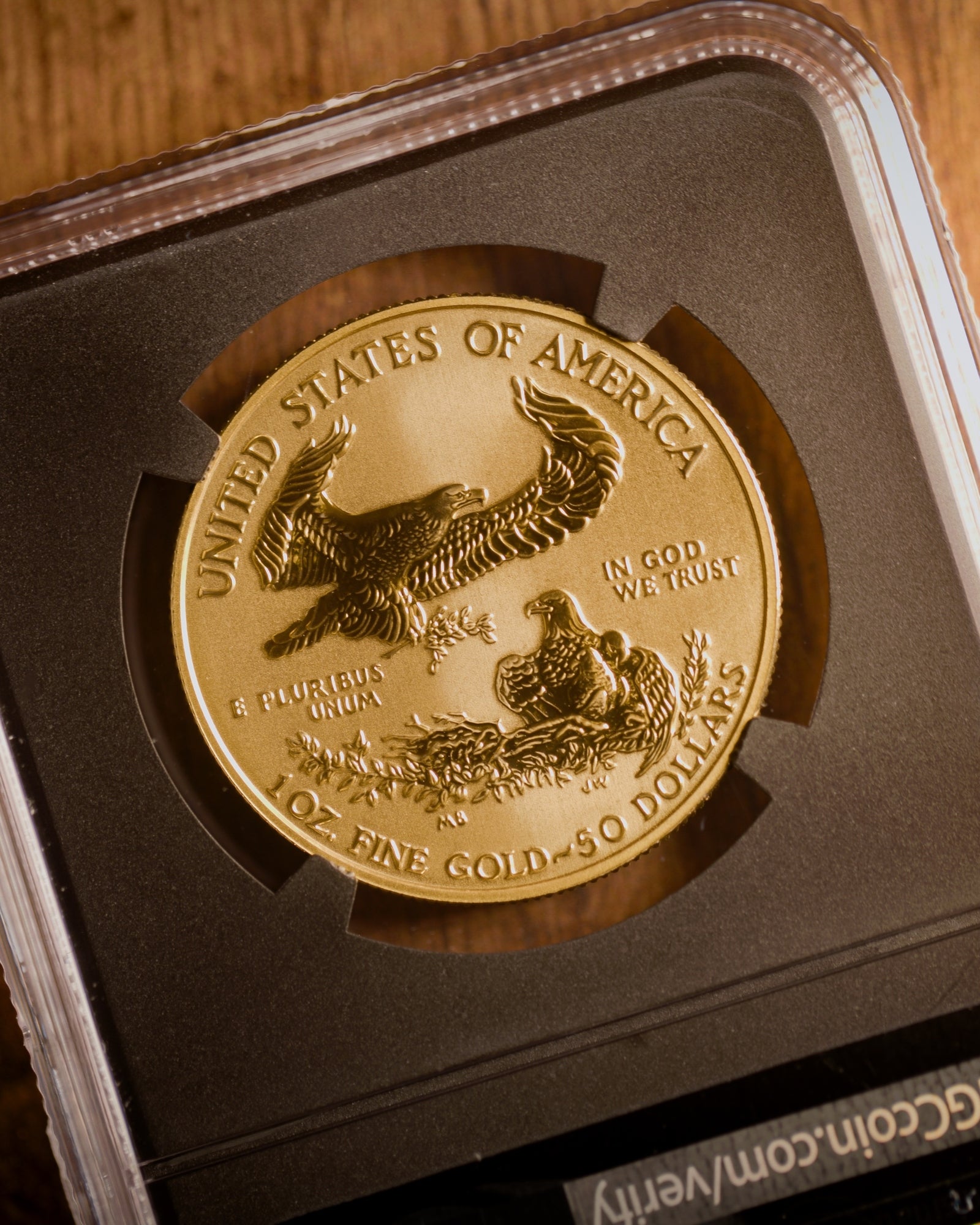 2006 "W" $50 Reverse Proof Gold Eagle | NGC "Modern Numismatic Masterpieces" PF70 | Anna Cabral Autographed