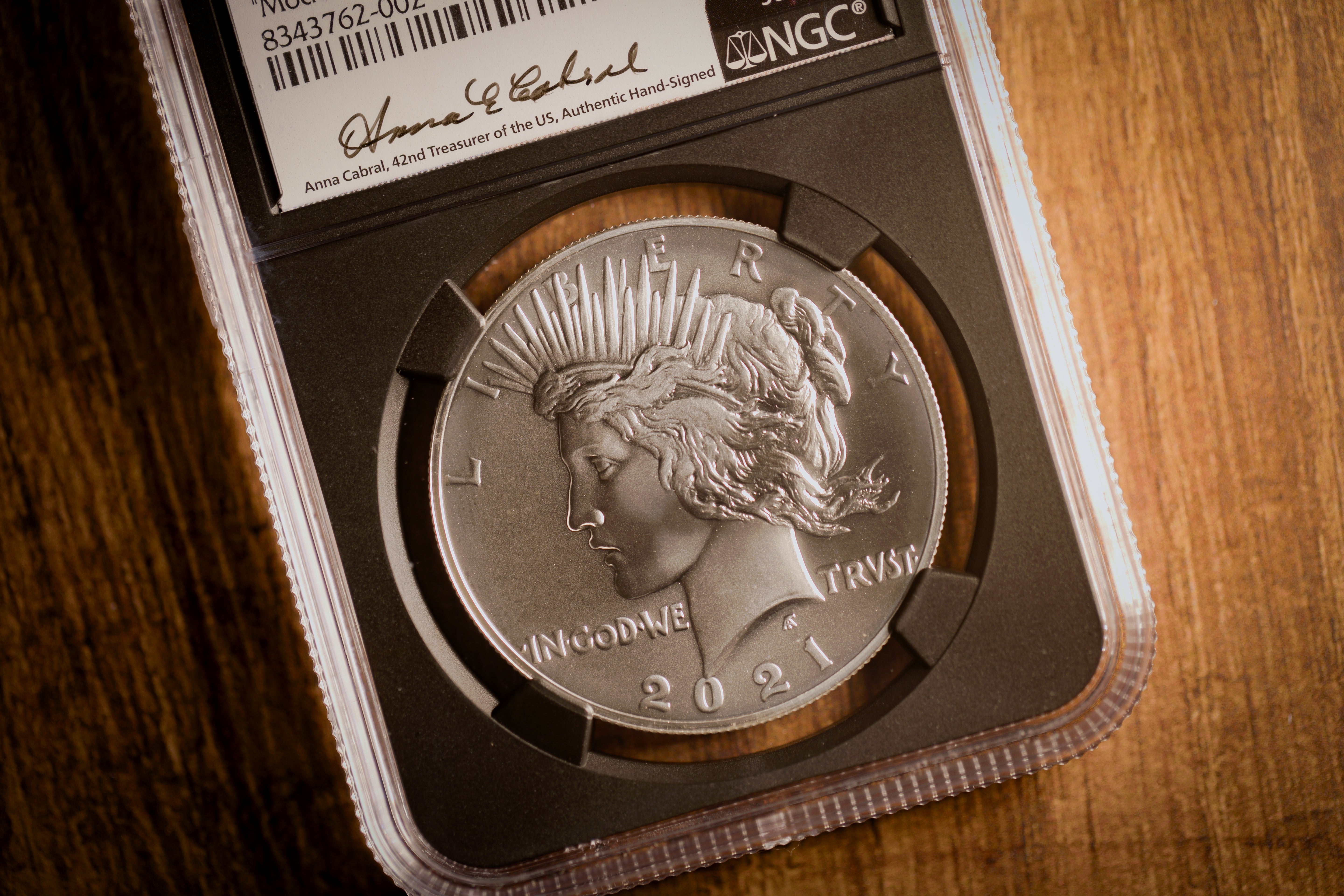 2021 6PC Morgan & Peace Set | NGC "Modern Numismatic Masterpieces" MS70| Anna Cabral Autographed