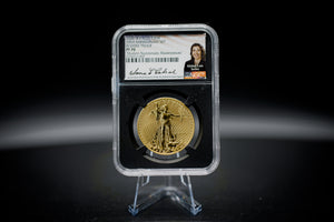 2006 "W" $50 Reverse Proof Gold Eagle | NGC "Modern Numismatic Masterpieces" PF70 | Anna Cabral Autographed
