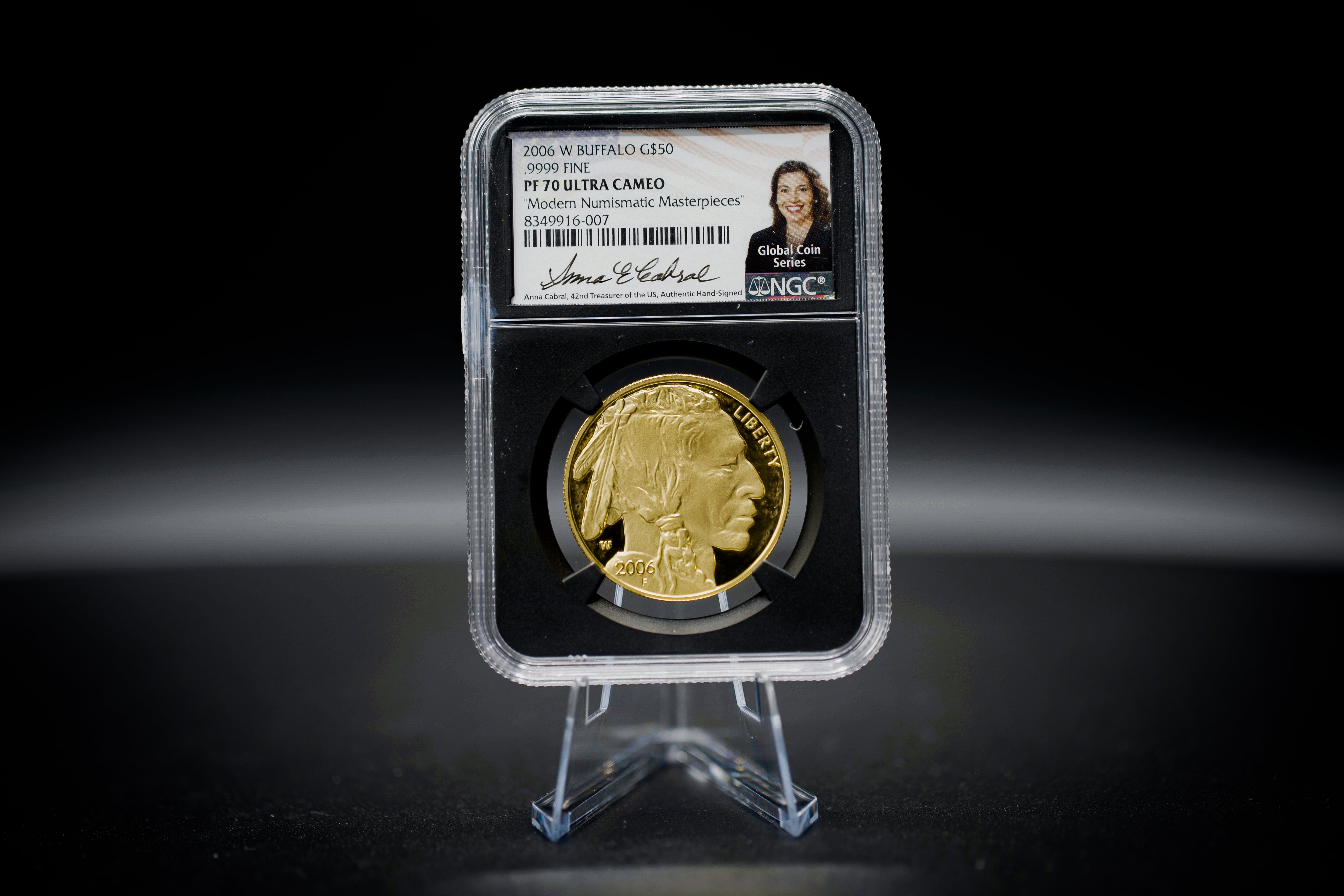 2006 $50 Proof Gold Buffalo | NGC "Modern Numismatic Masterpieces" PF70 | Anna Cabral Autographed