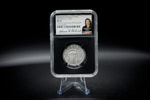 2008 "W" $50 Burnished Platinum Eagle | "Modern Numismatic Masterpieces/Cabral Auto" NGC MS70 | Anna Cabral Autographed