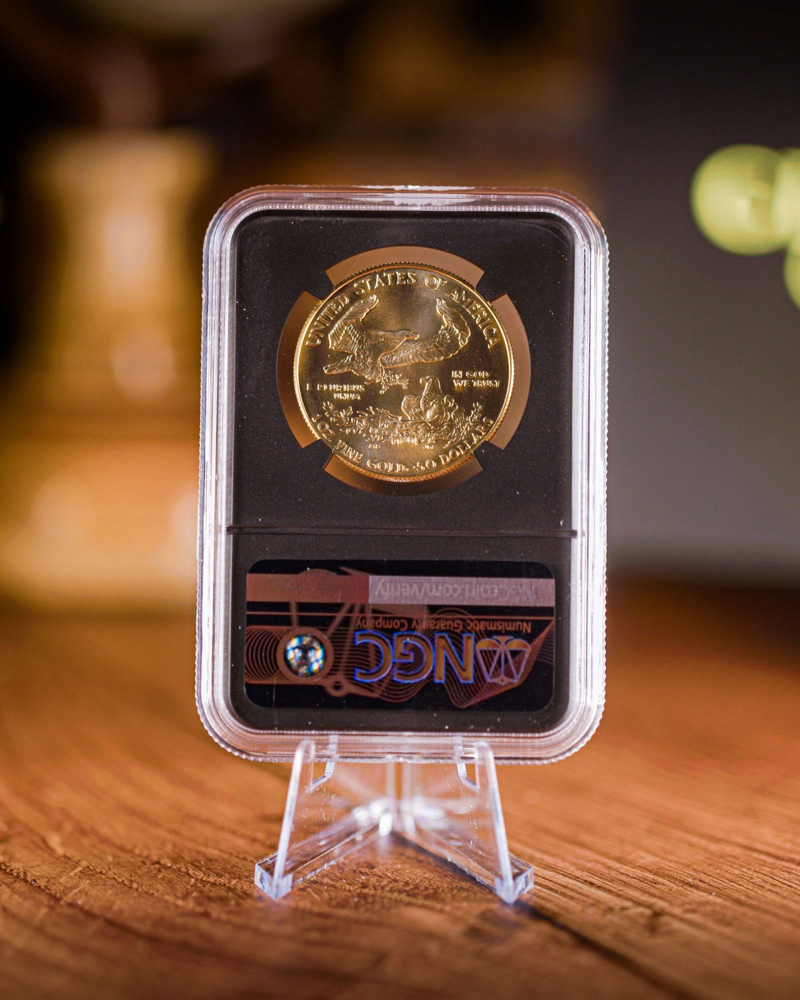 1986 $50 Gold Eagle |  NGC "Modern Numismatic Masterpieces" MS70 | Anna Cabral Autographed