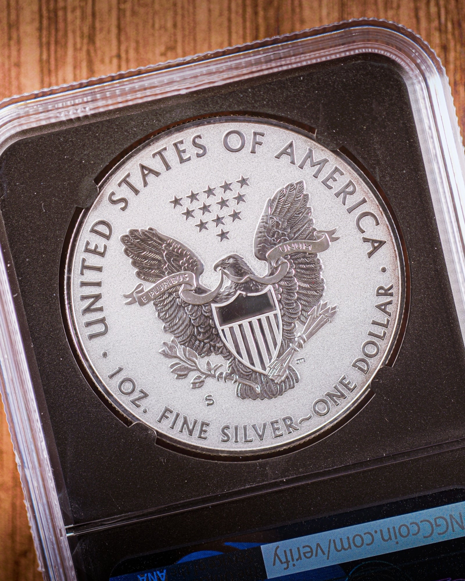 2019 "S" $1 Reverse Proof Silver Eagle | NGC "Modern Numismatic Masterpieces" PF70 | Anna Cabral Autographed