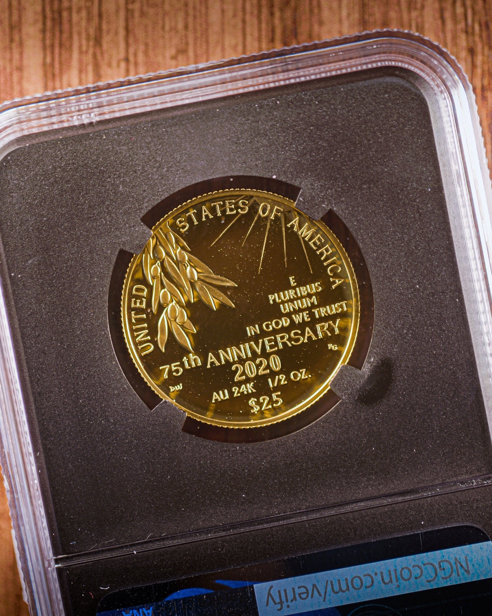2020 $25 End of World War II Gold | NGC "Modern Numismatic Masterpieces" PF70 | Anna Cabral Autographed