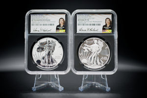 2013 2PC Silver Eagle Set | NGC "Modern Numismatic Masterpieces" MS70 | Anna Cabral Autographed