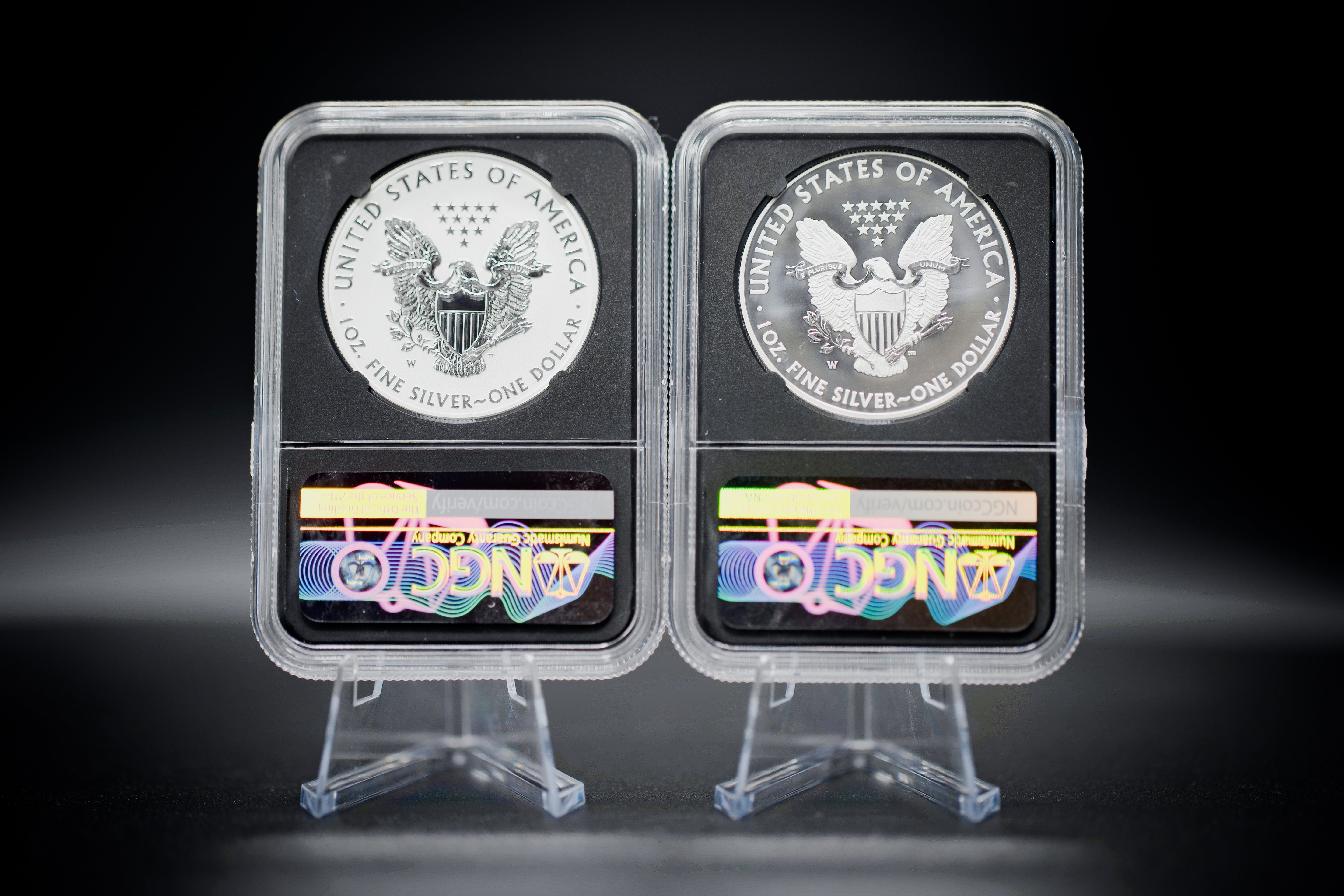 2013 2PC Silver Eagle Set | NGC "Modern Numismatic Masterpieces" MS70 | Anna Cabral Autographed