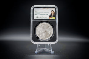 2001 $1 Silver Buffalo | NGC "Modern Numismatic Masterpieces" MS70 | Anna Cabral Autographed