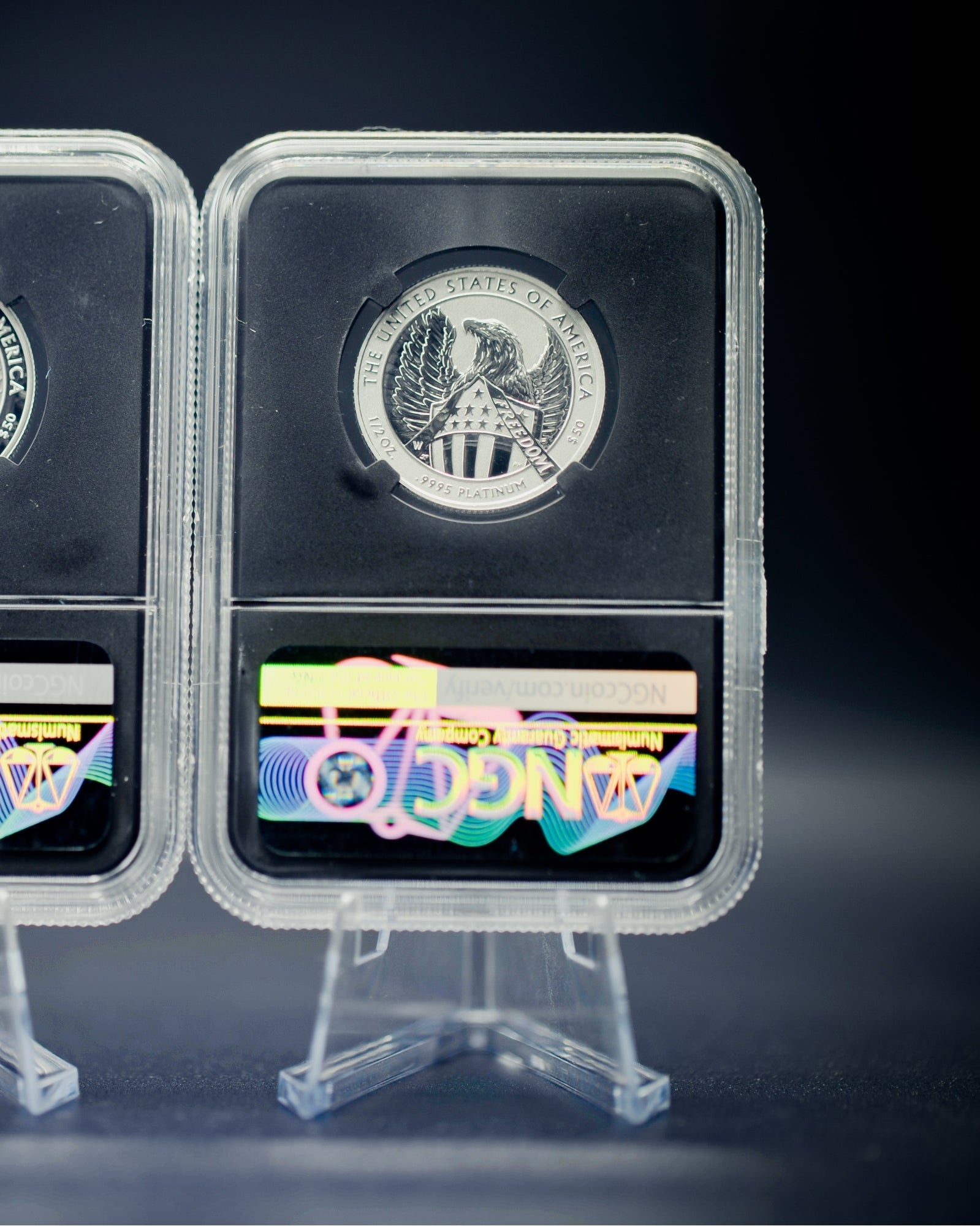 2007 2PC Proof Platinum Eagle Set | NGC "Modern Numismatic Masterpieces" PF70 | Anna Cabral Autographed