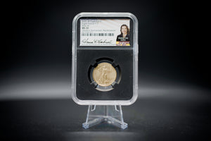 2021 "W" $10 Gold Eagle | Type 2 Unfinished Proof Dies NGC "Modern Numismatic Masterpieces" MS70 | Anna Cabral Autographed