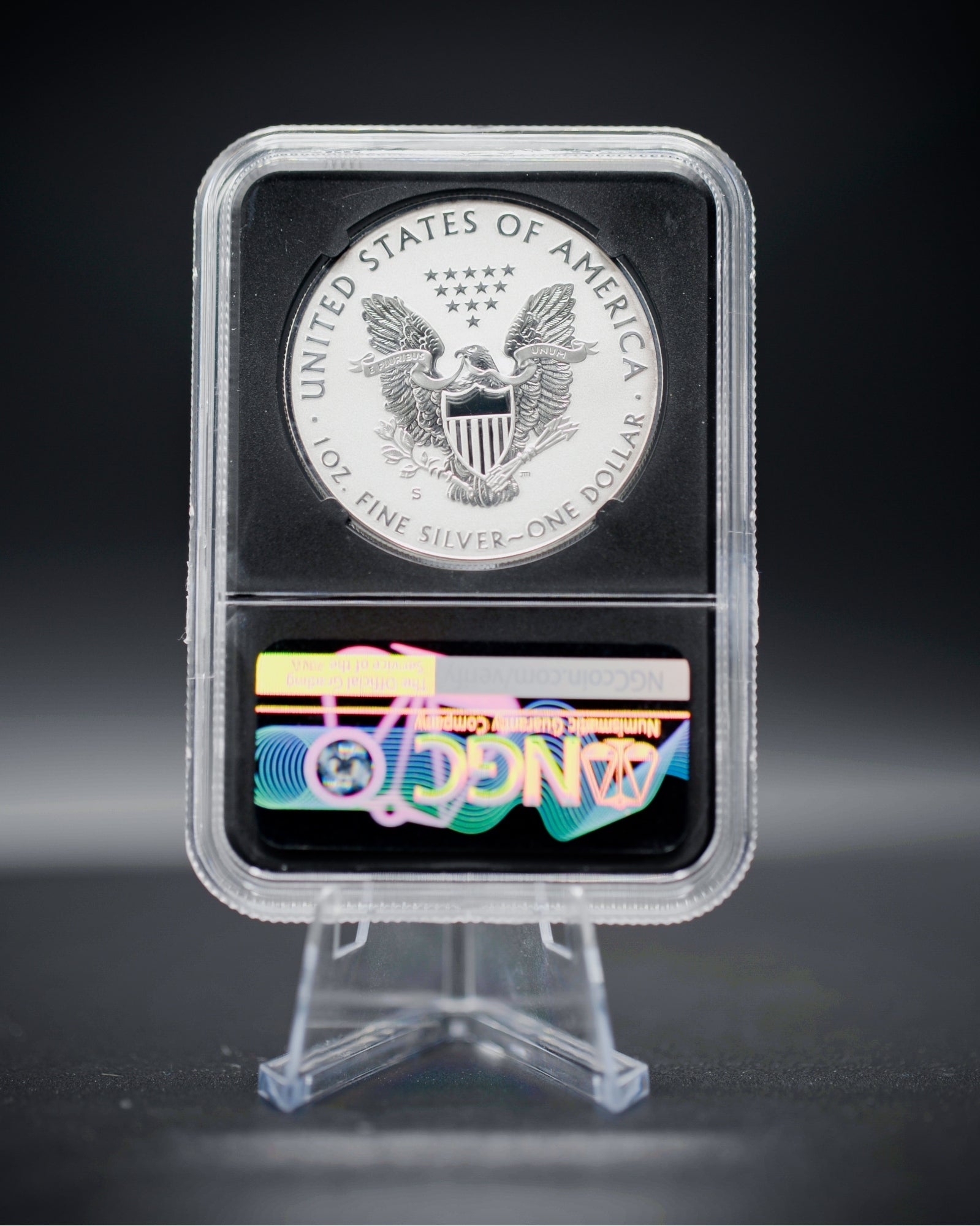 2019 "S" $1 Reverse Proof Silver Eagle | NGC "Modern Numismatic Masterpieces" PF70 | Anna Cabral Autographed