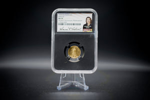 1999 "W" $5 Gold Eagle Unfinished Dies | NGC "Modern Numismatic Masterpieces" MS70 | Anna Cabral Autographed