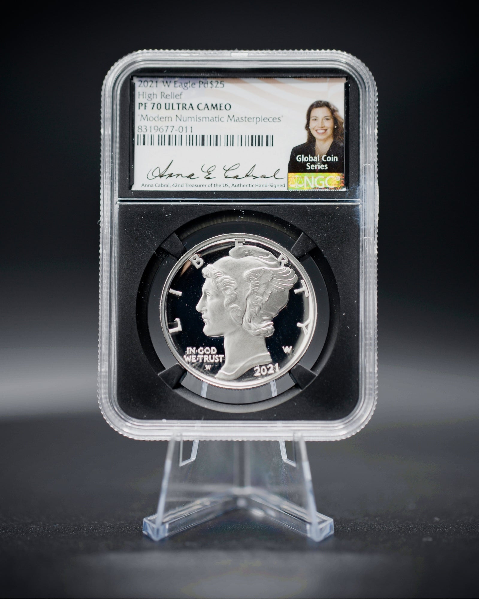 2021 $25 Proof Palladium | NGC "Modern Numismatic Masterpieces" PF70 | Anna Cabral Autographed