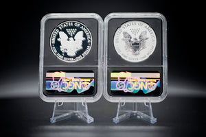 2012 "S" 75th Anniversary Silver American Eagle 2-Coin Set | NGC "Modern Numismatic Masterpieces" PF70 | Anna Cabral Autographed