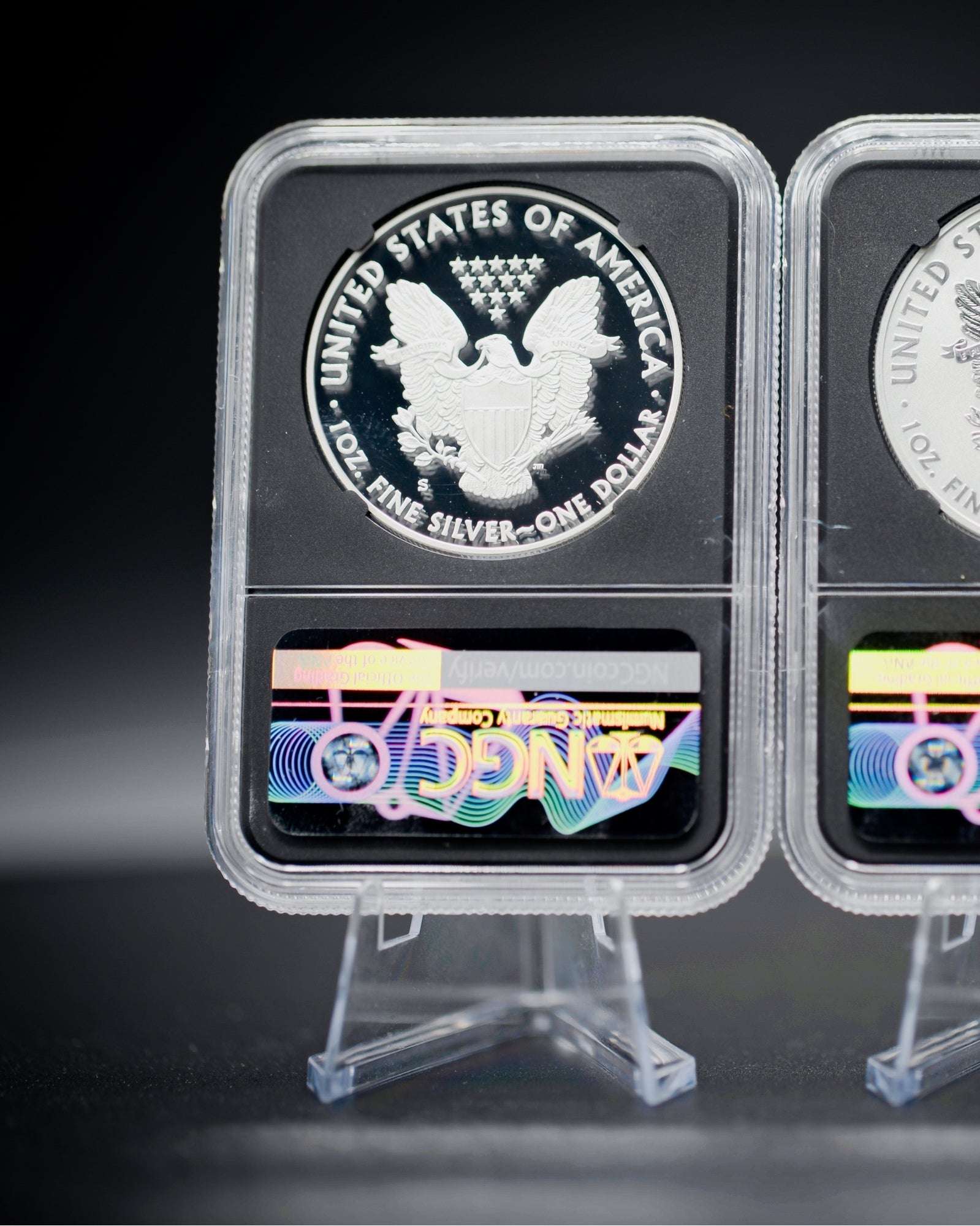 2012 "S" 75th Anniversary Silver American Eagle 2-Coin Set | NGC "Modern Numismatic Masterpieces" PF70 | Anna Cabral Autographed