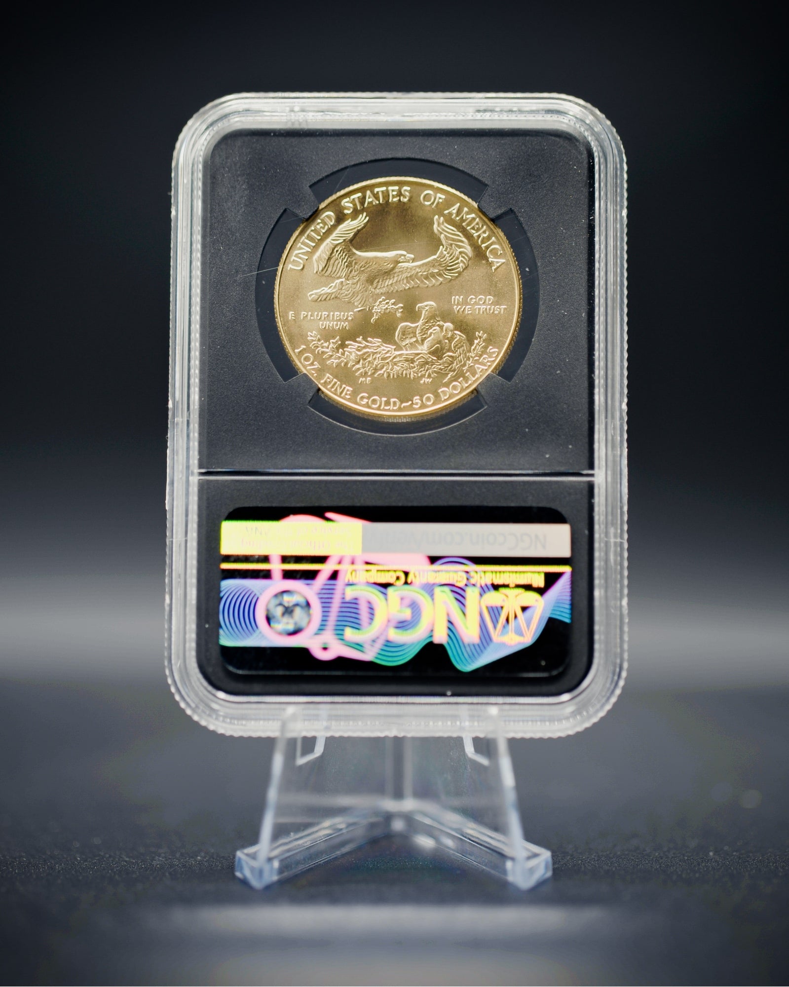 1986 $50 Gold Eagle |  NGC "Modern Numismatic Masterpieces" MS70 | Anna Cabral Autographed