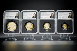2008 W 4PC Proof Gold Buffalo Set | NGC "Modern Numismatic Masterpieces" PF70 | Anna Cabral Autographed