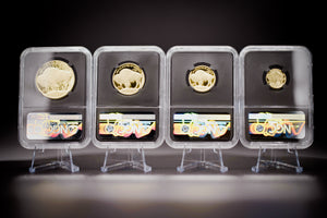 2008 W 4PC Proof Gold Buffalo Set | NGC "Modern Numismatic Masterpieces" PF70 | Anna Cabral Autographed