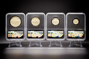 2008 W 4PC Burnished Gold Buffalo Set | NGC "Modern Numismatic Masterpieces" MS70 | Anna Cabral Autographed