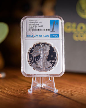 2025-W American Silver Eagle | Laser Engraved Privy Mark First Day of Issue NGC PF70