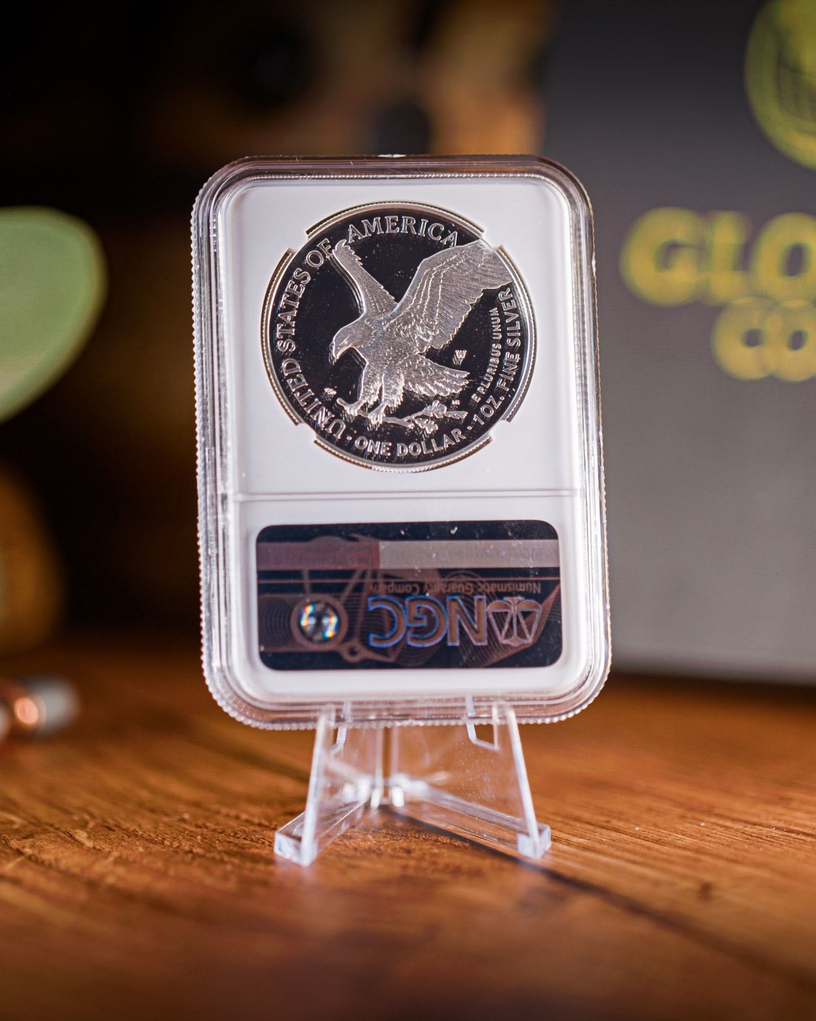 2025-W Laser Engraved Privy Proof Silver Eagle | First Day of Issue NGC PF70 |Kenneth Bressett Autographed