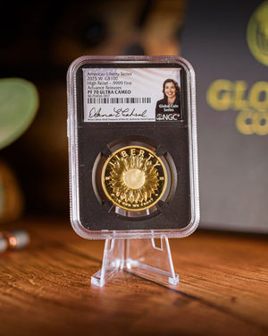 2025-W $100 High Relief American Liberty Gold | First Day of Issue NGC PF70 | Anna Cabral Autographed