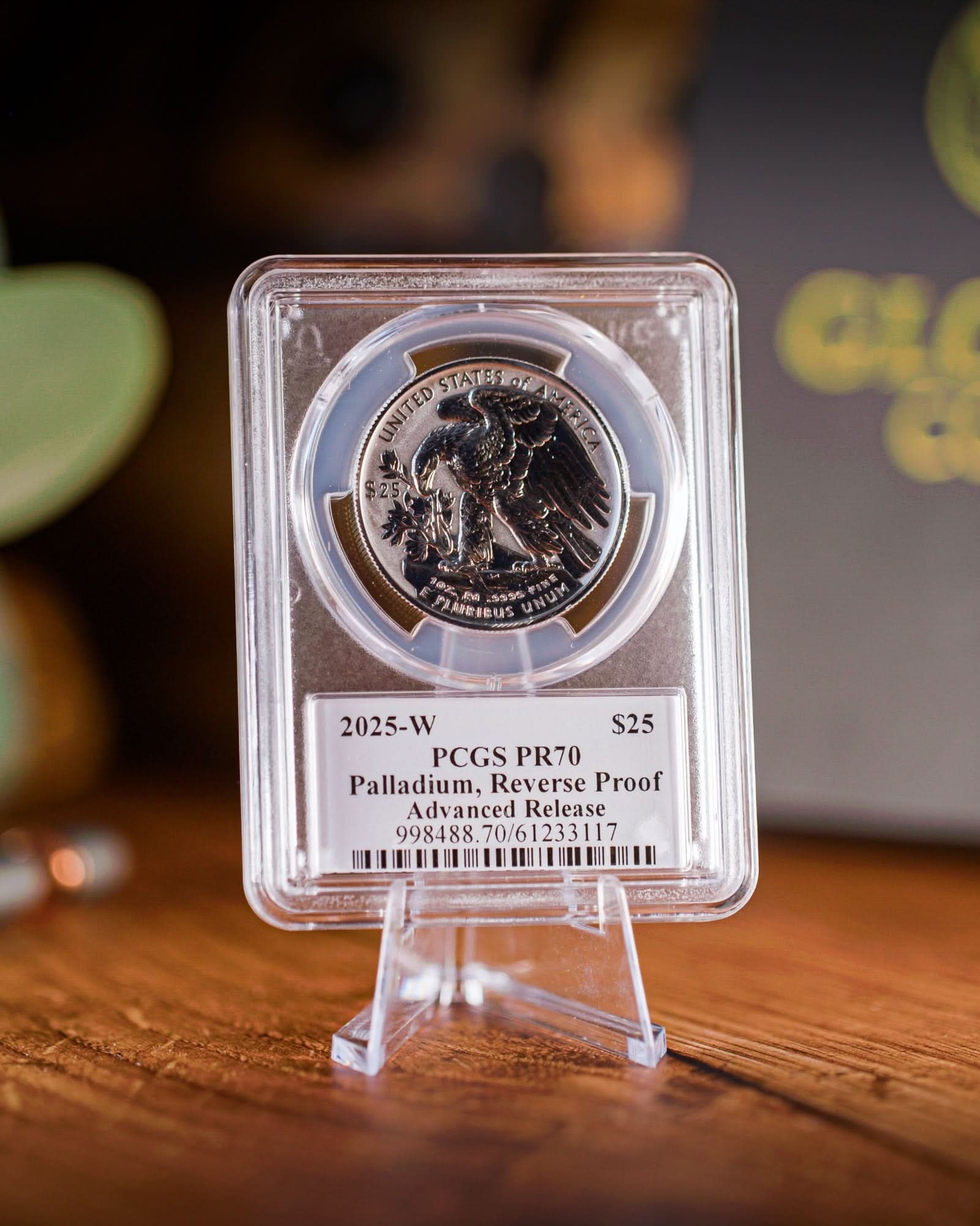 2025-W $25 Palladium American Eagle Reverse Proof | Advanced Release PCGS PR70DCAM | Stephanie Sabin Autographed