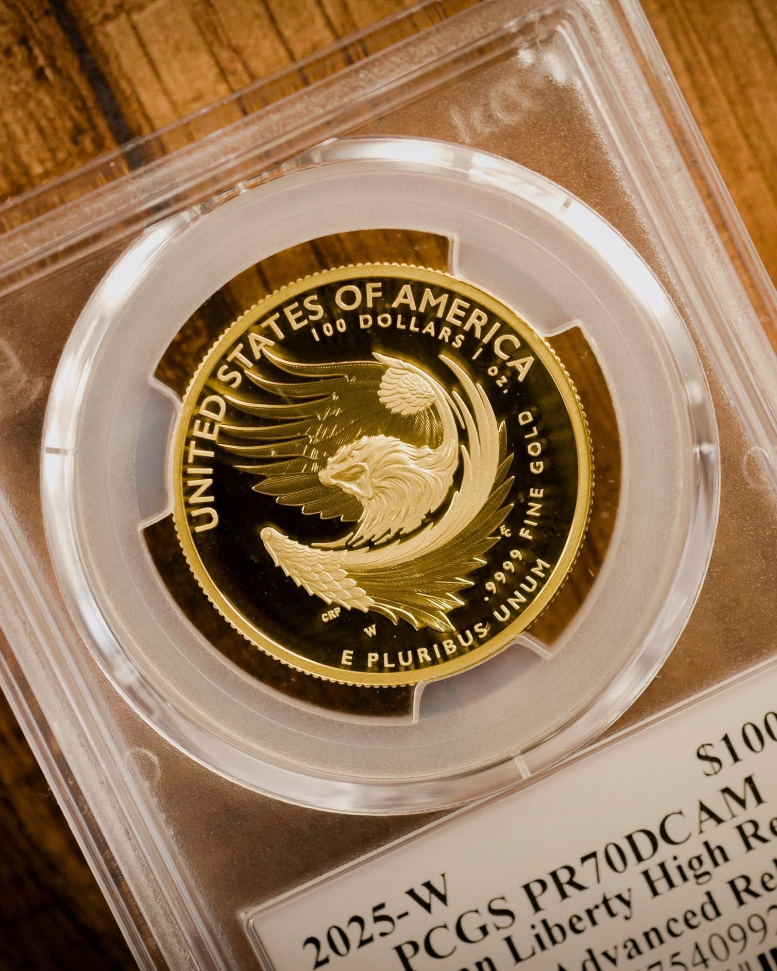 2025-W $100 High Relief American Liberty Gold Coin | Advanced Release PCGS PR70DCAM | Stephanie Sabin Autographed